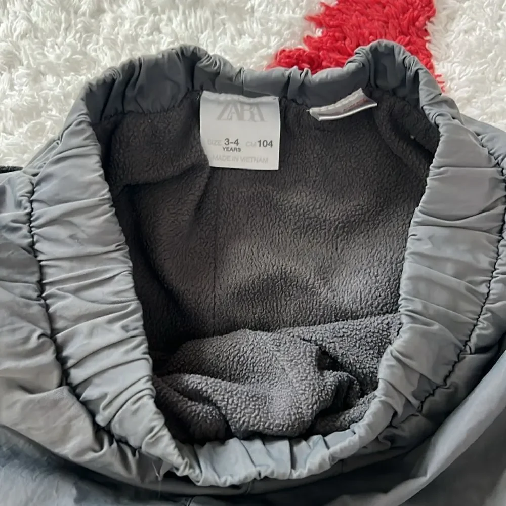 Zara fleece lined windbreaker matching set